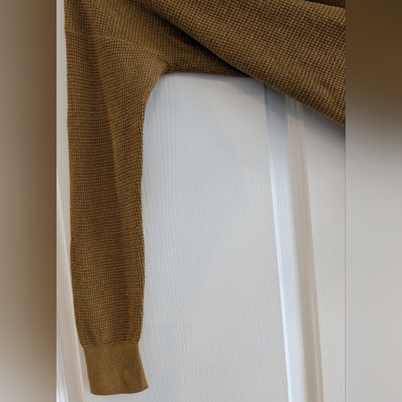 NWT Banana Republic Organic Cotton Hemp Dry Mustard Open Front Knit Cardigan - Picture 6 of 15